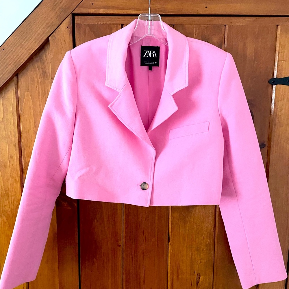Zara light pink blazer